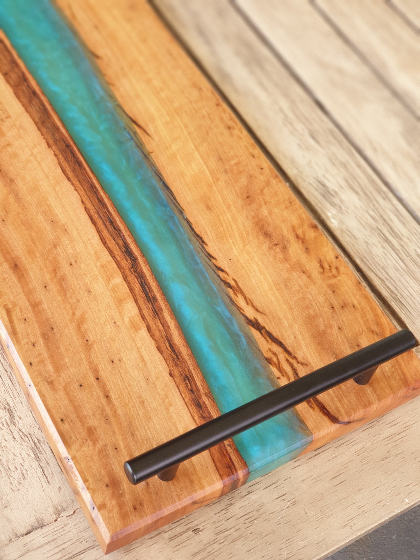 Aqua Blue resin serving platter