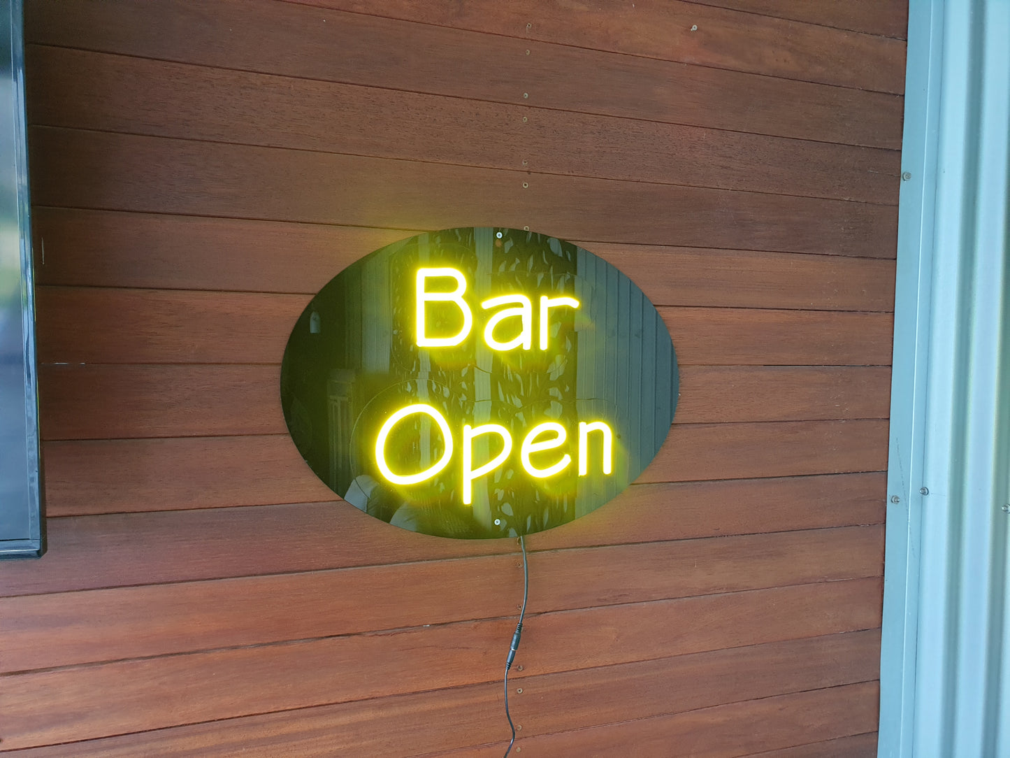 Bar Open yellow LED sign