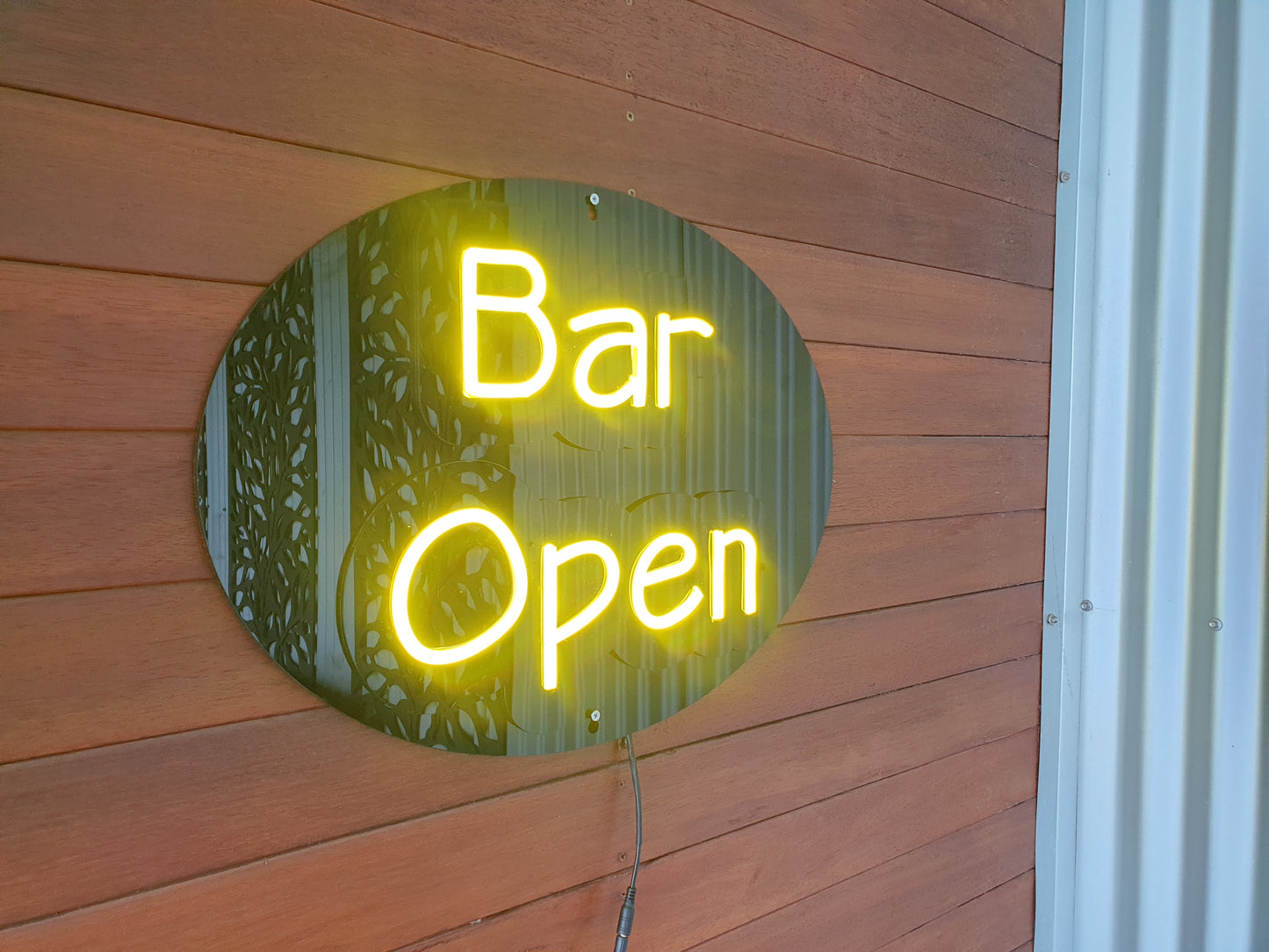 Bar Open yellow LED sign