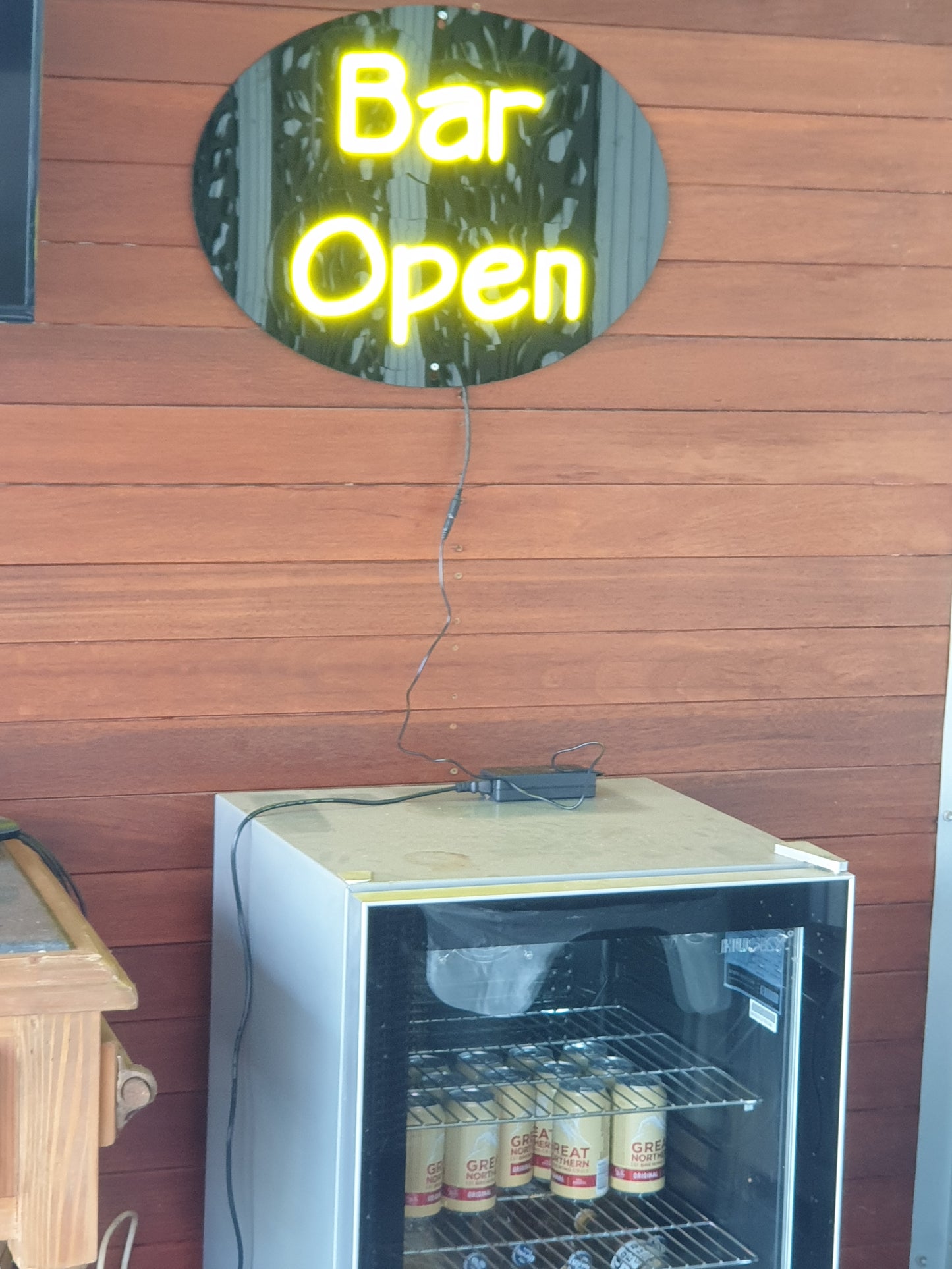 Bar Open yellow LED sign