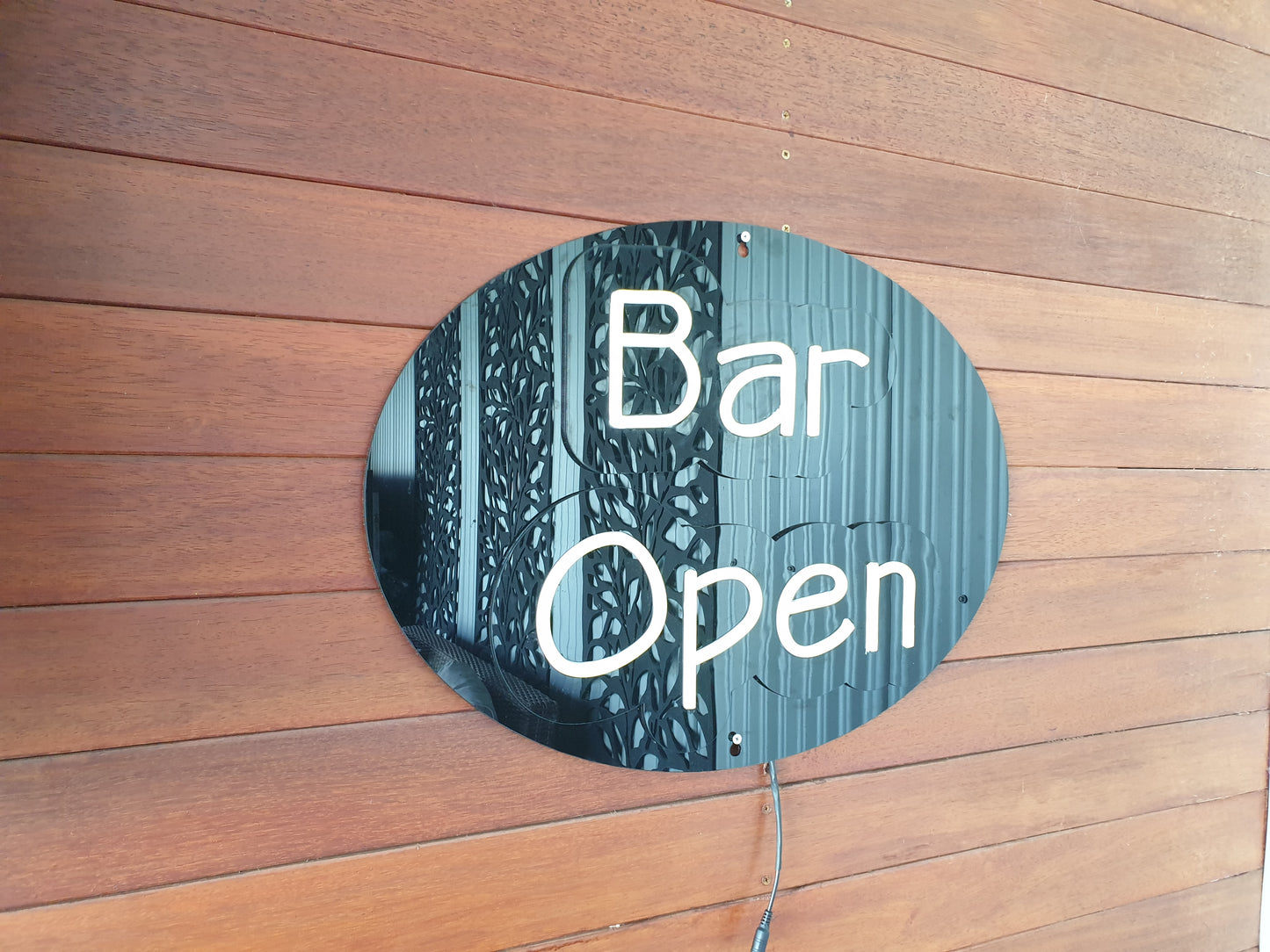 Bar Open yellow LED sign