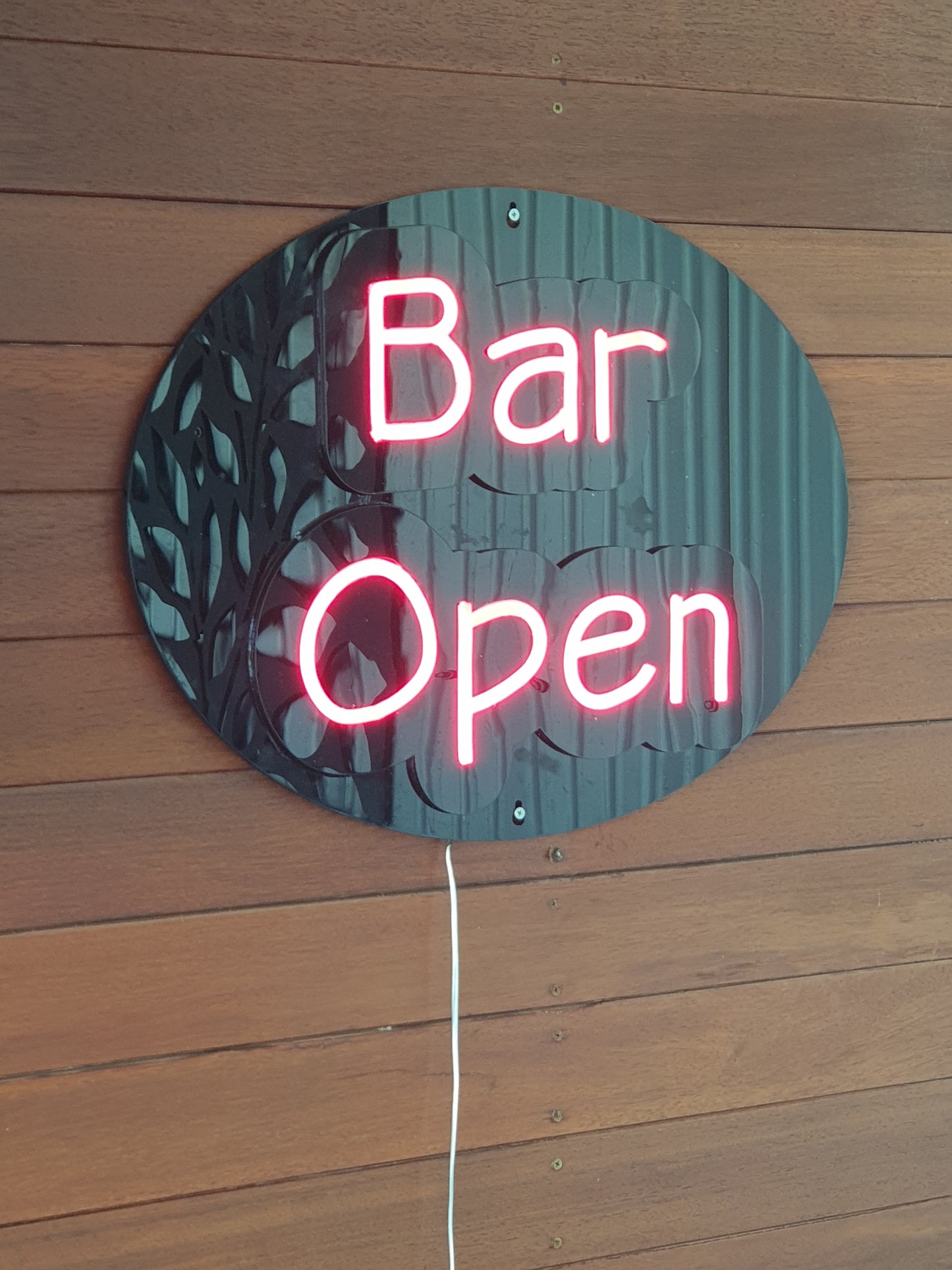 Bar Open red LED sign