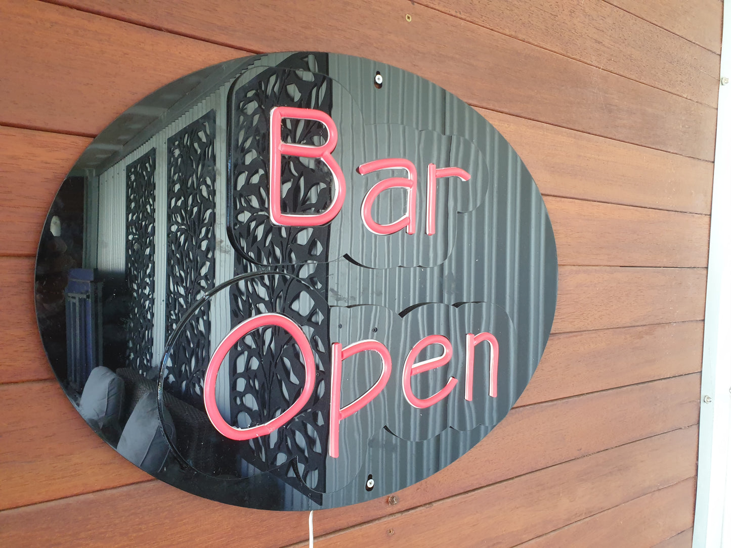 Bar Open red LED sign