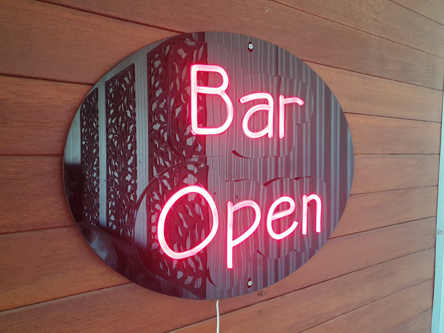 Bar Open red LED sign