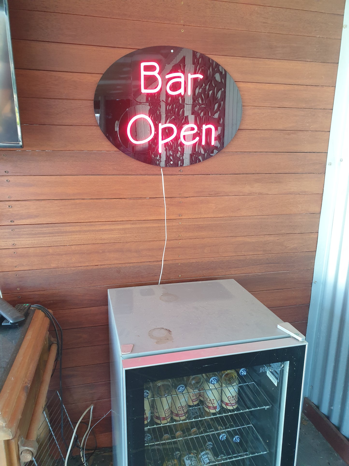 Bar Open red LED sign